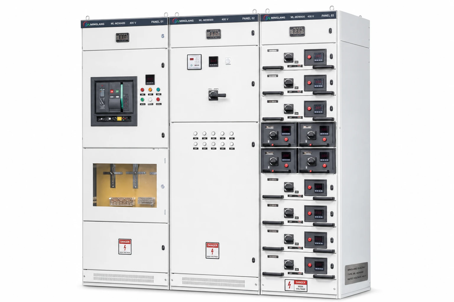 Minglang ML-HCW400 400 V high-current low-voltage withdrawable switchgear.