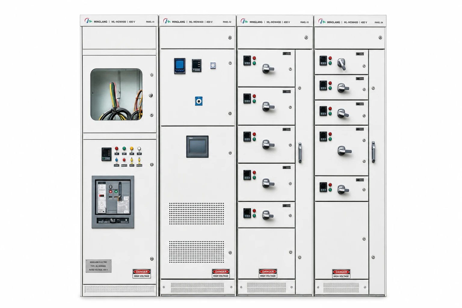 Minglang ML-FPS400 400 V fixed-partition low-voltage switchgear.