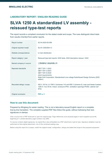 English guide cover for report SLVA-2022-05-099