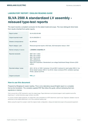English guide cover for report SLVA-2022-05-098